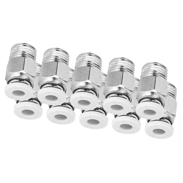 10 stk. lige pneumatiske fittings sølv M10 gevind 3D-printertilbehør PC4-01