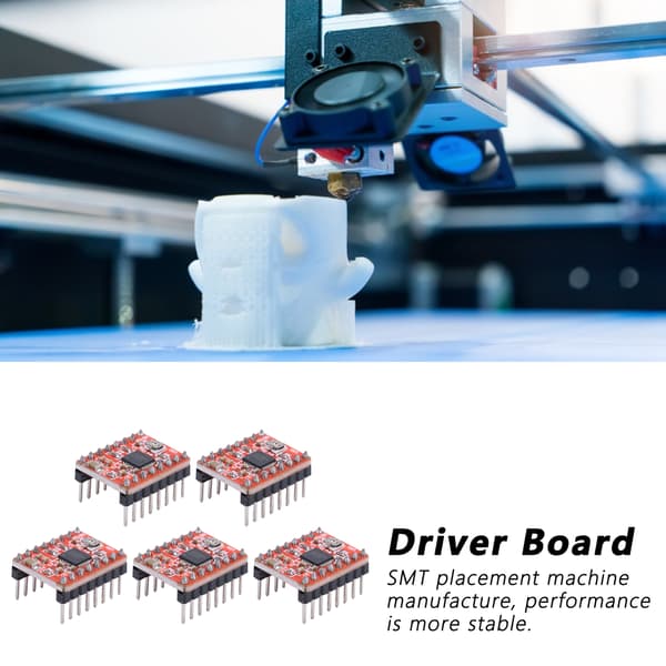 5 stk. stepper motordrivermodul til Ramps 1.4 A4988 3D-printertilbehør