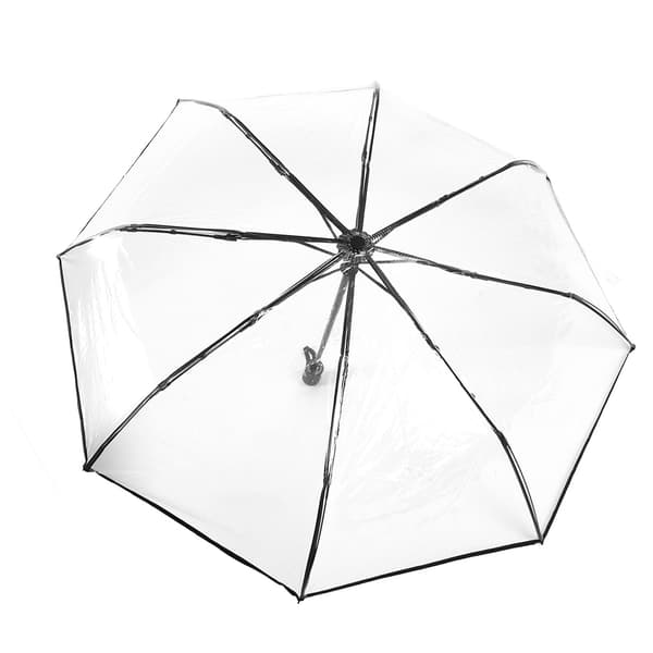 Transparenta regnparaplyer vikbara bärbara trefaldiga dammode paraply