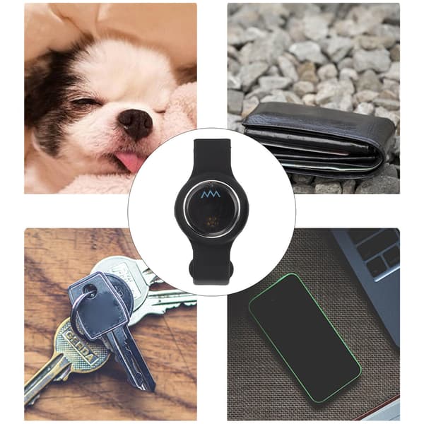 Bluetooth Tracker W8, Bærbar Lokalisator i Realtid, 5V/1A Tovejs Nøglefinder til Android, Sort