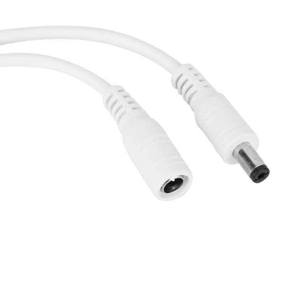 5 par 5,5x2,1 mm hane hona DC-strömkontaktkabel (vit)