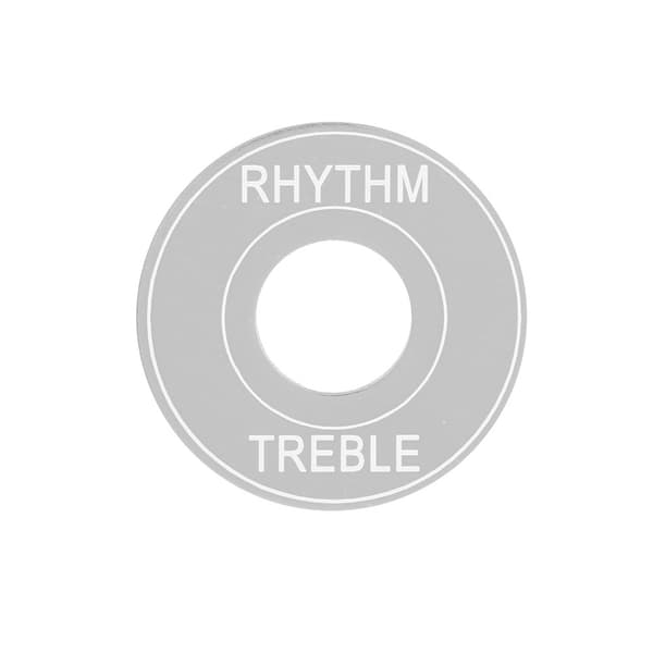 Vippströmbrytarplatta i aluminium Rhythm Treble Washer Ring för LP EPI elgitarr (silver)