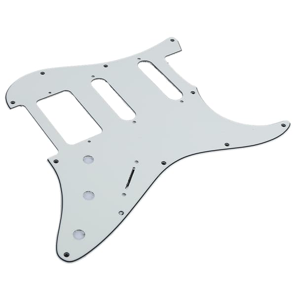 Elgitarr Scratchplate 11 Hål Spegelfinish för FD Gitarrtillbehör Vit