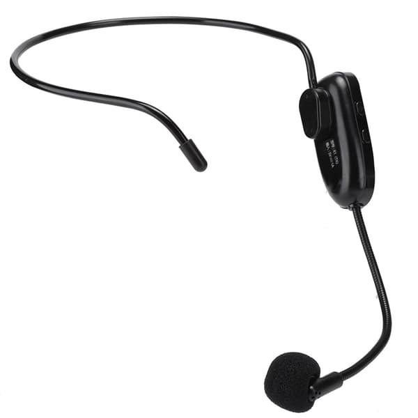 Trådløst headsetmikrofon UHF til højttaler, PC, stemmeforstærker