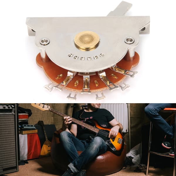 Elgitarr 5-vägs väljarkontroll för ST/SQ gitarr metall plast kit 1 switch 3 kapsyler 2 skruvar