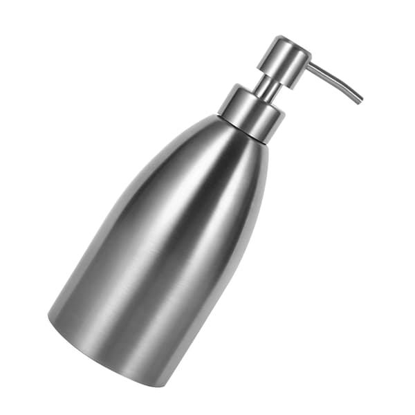 500 ml sæbedispenser i rustfrit stål til køkkenvask, badeværelse, shampoo-boks, sæbebeholder