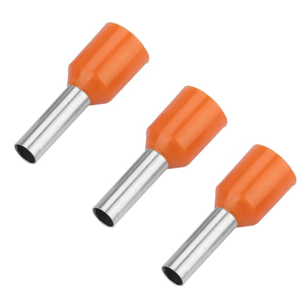 500 st/set E2508 kallpressade terminalrör Isolerade terminaler Kabelanslutning (orange)