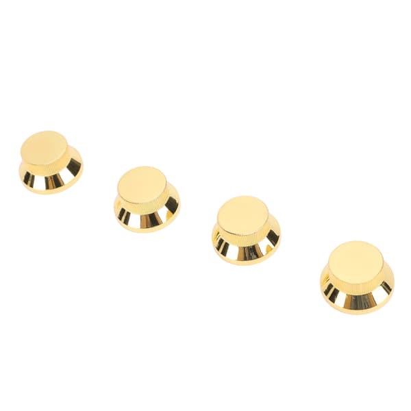4-pack guldmetallgitarr elbas volym tonkontroll rattkapslar för 6 mm delad axelpotentiometer
