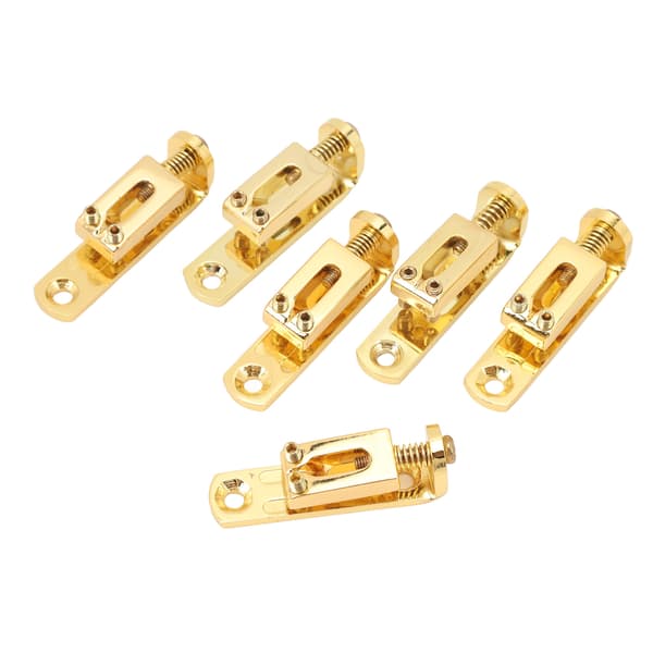 6-pack elgitarrstallar, delad stil, zinklegering, reservdelar, guld