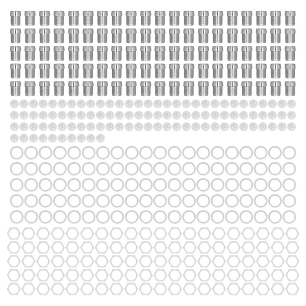 100 STK LED-holder 0,3 tommer plast forkromet stabil lysdiode fatning base til DIY-indikator