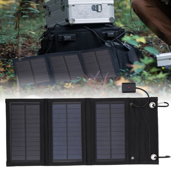 15W Bærbart Solpanel Sammenfoldeligt Sæt Vandtætte Solpaneler til Turisme og Vandreture