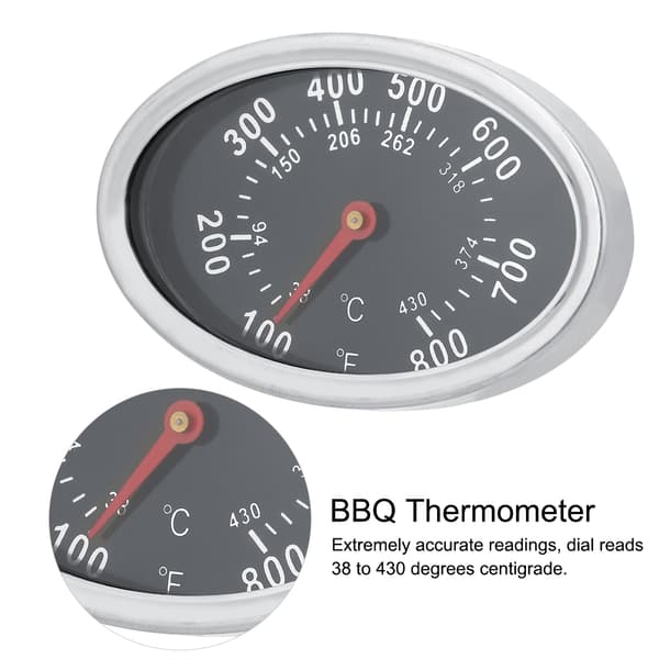 Grilltermometer i rustfrit stål til BBQ-ryger 430℃