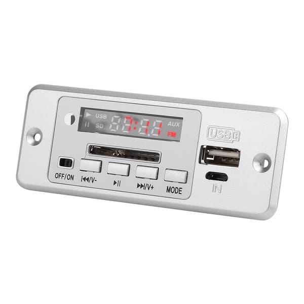 5V USB FM-radio MP3-afspillerkort, lydafkodermodul med effektforstærker til musik, sølv