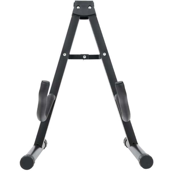 1-pack svart metall A-ram golvstående hopfällbart universellt gitarr bas ukulele instrumentstativ