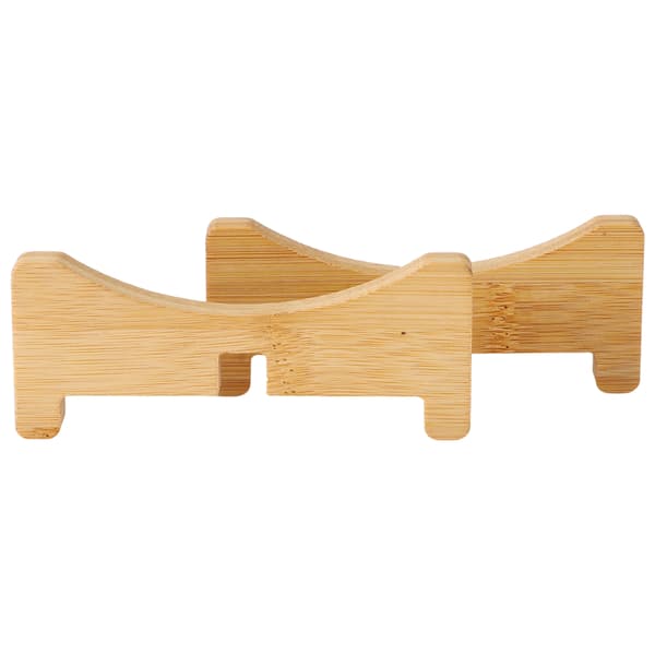 Växtställ Bambu Blomkruka Bricka Korsformad Multifunktion för Husdjur Hem Kök 17.5x5cm