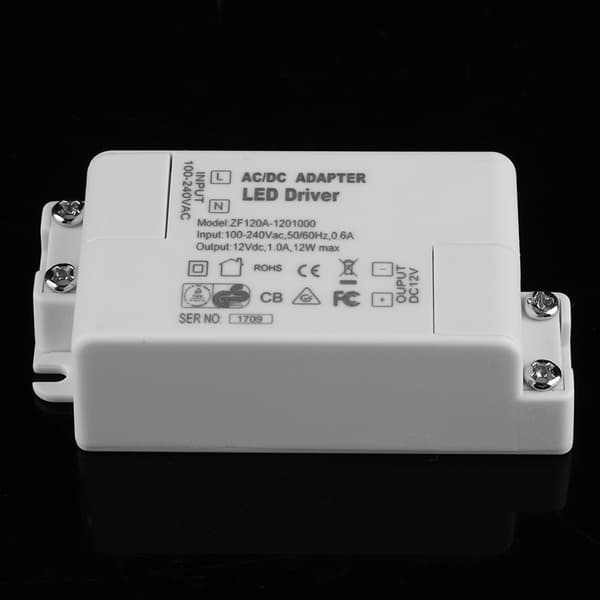AC 100-240V til DC 12V SMD LED Driver Switch Strømtransformator til LED Strip Lys (12W)