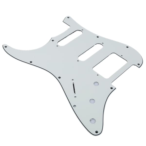 Elgitarr Scratchplate 11 Hål Spegelfinish för FD Gitarrtillbehör Vit