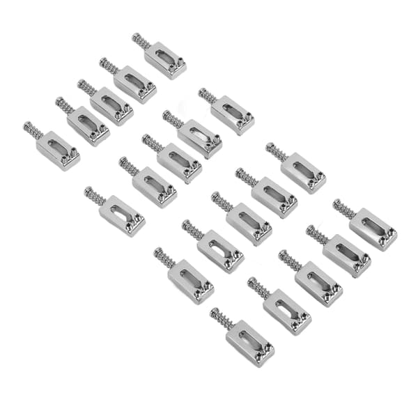 20-pack silvermetall elgitarrstallar precisionsbearbetade kompakta reservdelar för gitarr och elgitarr förbättrad ton