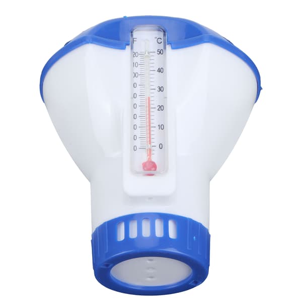 5 tommer flydende kemikaliedispenser til pool med termometer flydende klordispenser