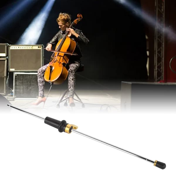 Cello Endestang Rustfrit Stål Justerbar Højde og Vinkel Robust Gulvbase til Cello Stativ Tilbehør