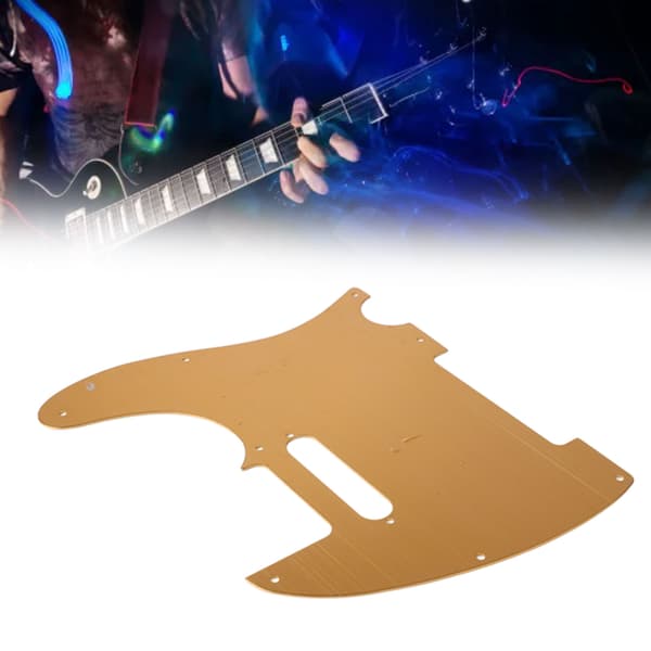 Premium Gold Aluminiumlegering Elgitarr Plektrumskydd, Robust Anti-Rep Frontplåtsskydd