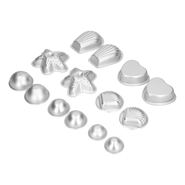 Gør-det-selv aluminiumsforme til badebomber Letvægts husholdningsisbakke kagebageformsæt#22