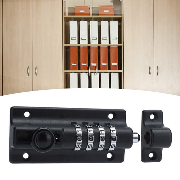 Kombinationslåsbolt Coded Latch 4-cifret Tyverisikring Metallås til Dørskab Have