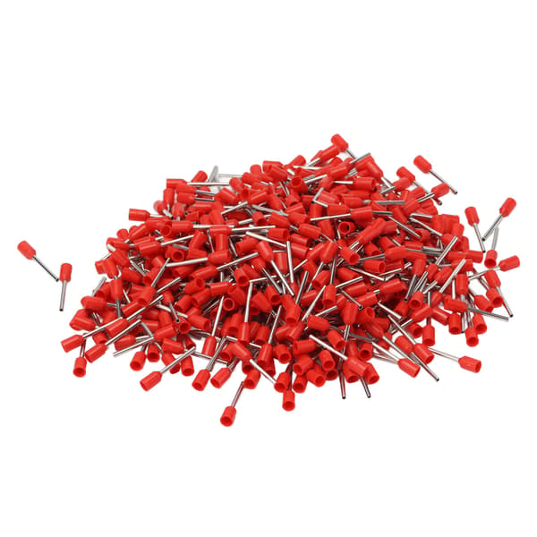 1000 STK Isolerede Ferrule Terminaler Stift Kobber Krympeforbindelse til AWG 22 Elektrisk Ledning E0512