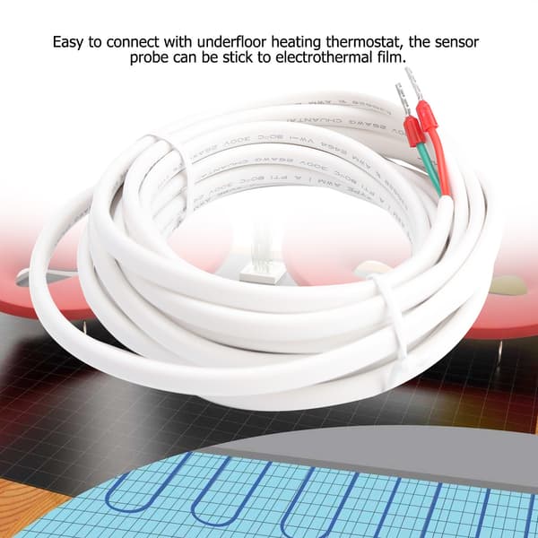 3 meter gulvvarme termostat tilbehør gulvtemperatur sensor probe kabel
