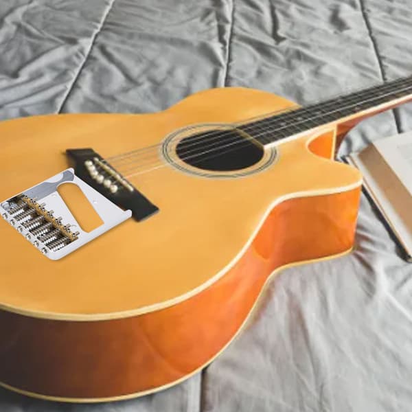 54 mm Telecaster gitarrstall, 6-strängad Hardtail med mässingssadlar, krommetall reservdel för elgitarr