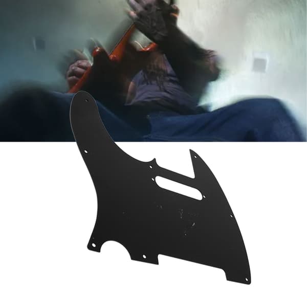Svart elgitarr-plektrumskydd i aluminiumlegering, robust repskyddsplatta