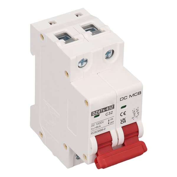 2P Lille afbryder 6000A brydeevne solcelleanlæg mini afbryder DC1000V 32A