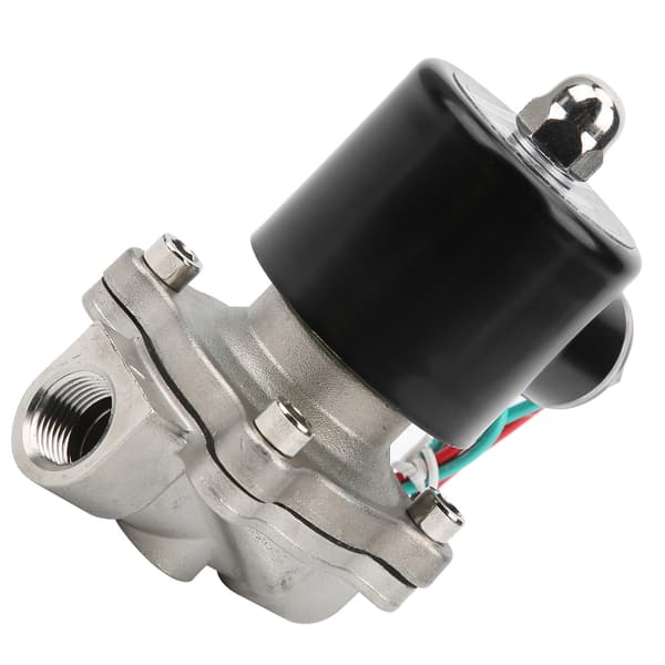 3/8in magnetventil direktevirkende normalt lukket rustfrit stål til vand luft olie AC 24V