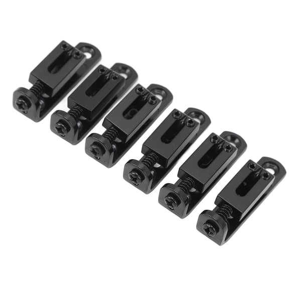 6PCS Svarta Delade Stallar i Zinklegering för Elgitarr, Reservdelar för 6-strängad Elgitarr
