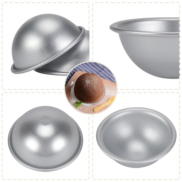 9 cm halvcirkelformet form aluminium halvkugle chiffon kageform bikini kage dessert budding bageform
