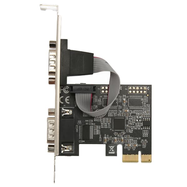 PCIe 2-portars RS232 DB9 seriellt kort, PCI Express expansionsadapter för Windows och Linux