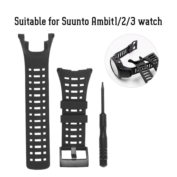 Urrem Sort Gummi Urrem til Suunto Ambit1/2/3 Ur