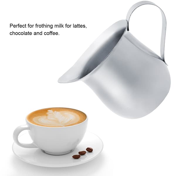 Mælkeskummerkande i rustfrit stål til kaffe, fløde, espresso (60 ml)