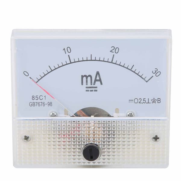 85C1 DC 0-30MA Pointer DC Amperemeter Hoved Amperemeter Strømmåleinstrument
