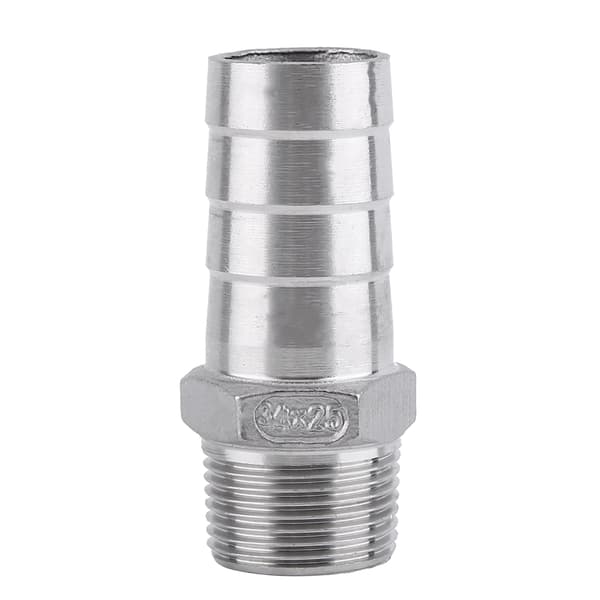Slangefittingadapter med udvendigt gevind i rustfrit stål (3/4\"x25mm)