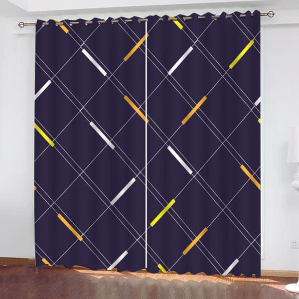 Solskyddande gardiner med modernt tryck för sovrum och vardagsrum 213x183cm