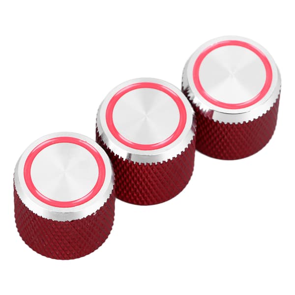 Röda volym- och tonrattar i metall för gitarr, 3-pack, potentiometerkontroll för elgitarr för GD138