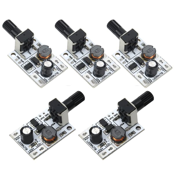 5 stk. DC 6-24V 20W Justerbar Lysstyrke LED Driver Switch PWM Lysdæmper Controller