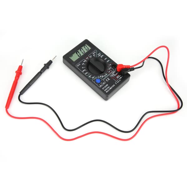 DT-830B Multifunktionel Bærbar LCD Digital Multimeter Amp Volt Ohm Tester Voltmeter Ohmmeter Måler DT-830B Sort