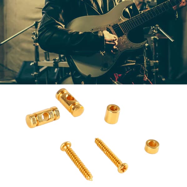 Elgitarr Roller Stränghållare Guide Retainer Metall Guld 6-pack Reservdelar för Scen Studio