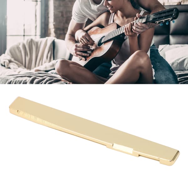 Akustisk gitarrsadel 74mm Mässing Guldfärgad Instrumentreservdel 1st