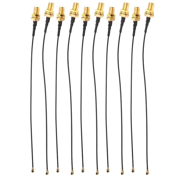 10 stk. RF-adapter Pigtail-kabel IPEX til SMAk U.FL antenneføder 15 cm jumperkabel til ansigtsgenkendelsesmodul