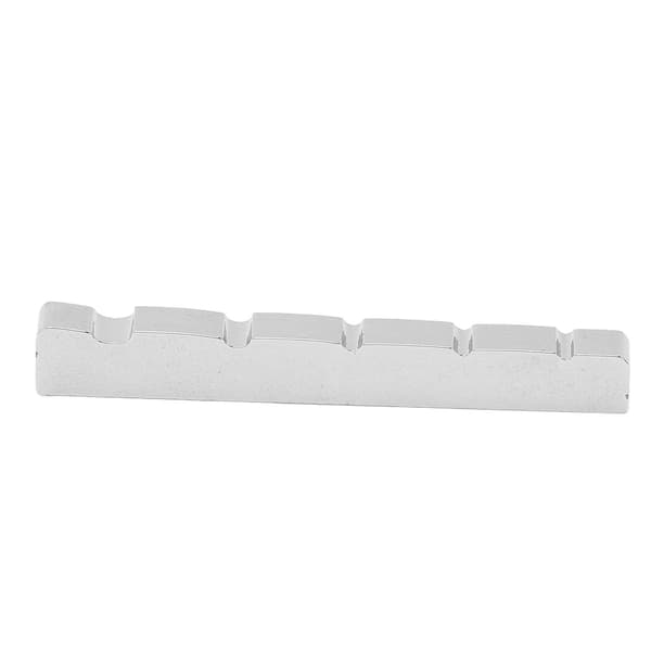 Precisionsersättningsgitarrsadel i mässing, silver, för 5-strängad elgitarrbas 4,5x0,5x0,3cm/1,8x0,2x0,1in 1st