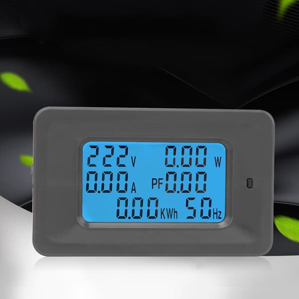 6 i 1 Digital LCD-mätare Spänning 110-250V Ström 100A Effektövervakningspanel med strömtransformator