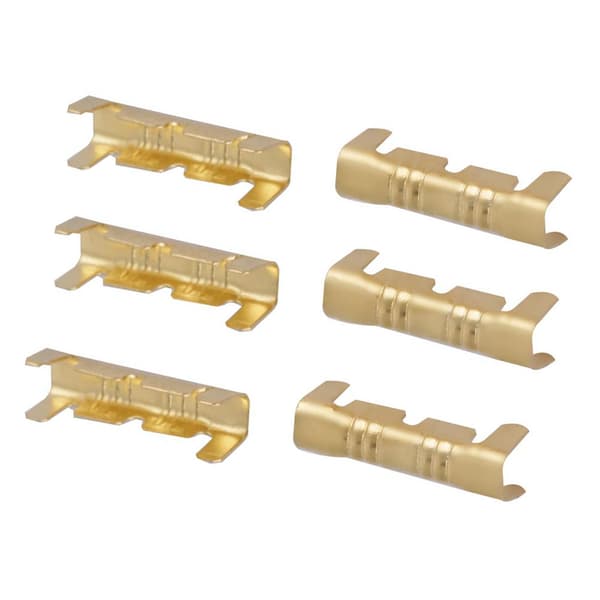 100 stk. hurtigforbindelsesterminaler i messing, crimpterminaler 0,5-1,5 mm²